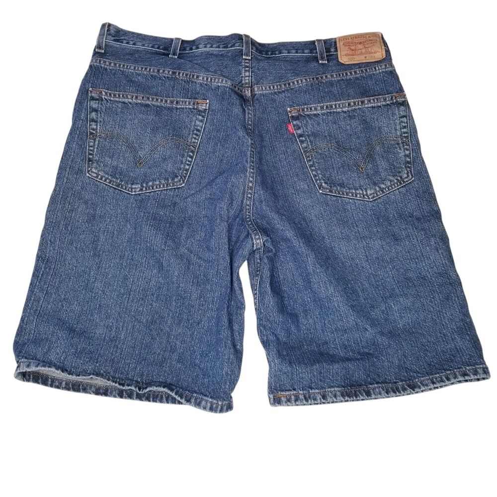 Levi's 550 Size 40 Mens RELAXED FIT Distressed Cotton Denim Jean Shorts Jorts